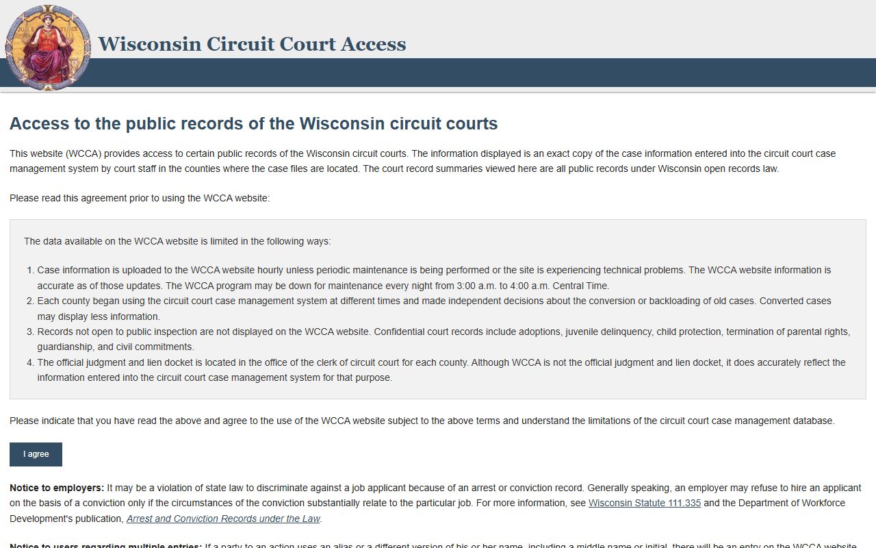 Barron County court records after arrest search on Wisconsin Circuit Court Access
